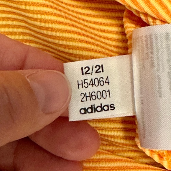 Adidas Men’s Orange Stripe Golf Polo Size L - Picture 9 of 10